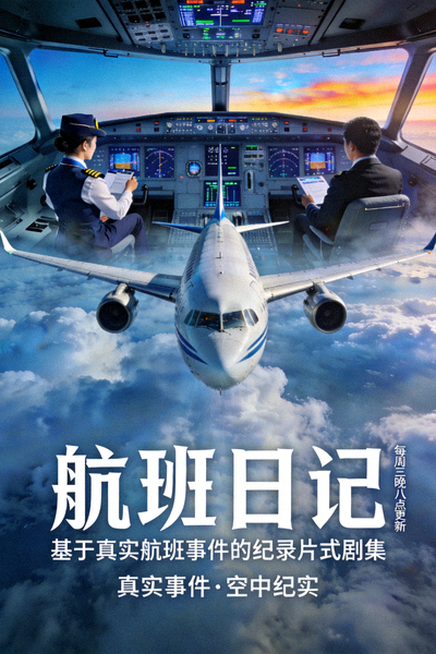 航班日记剧集海报 - 基于真实航班事件的纪录片式剧集